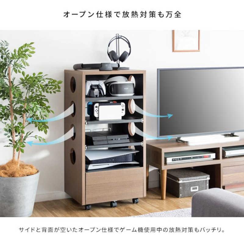 宮武製作所　デザイナーズゲームラック REGABO(レガボ)タイプ2 ブラウンブラック　GRK002BRBK_12