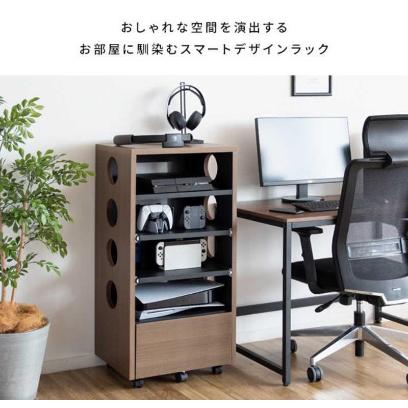 宮武製作所　デザイナーズゲームラック REGABO(レガボ)タイプ2 ブラウンブラック　GRK002BRBK_4