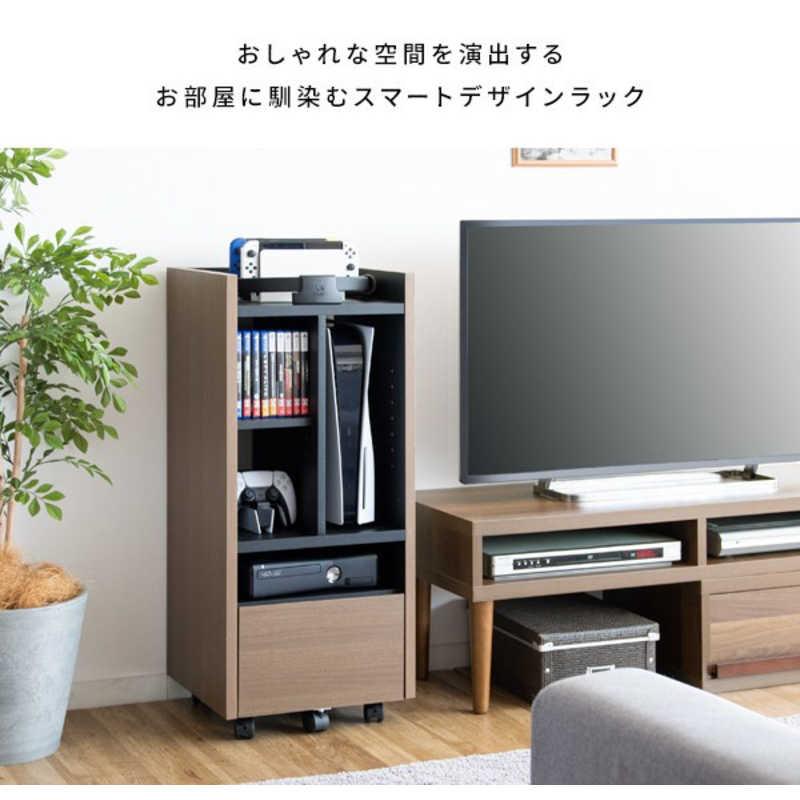 宮武製作所　デザイナーズゲームラック REGABO(レガボ)タイプ1 ホワイトブラック　GRK001WHBK_4