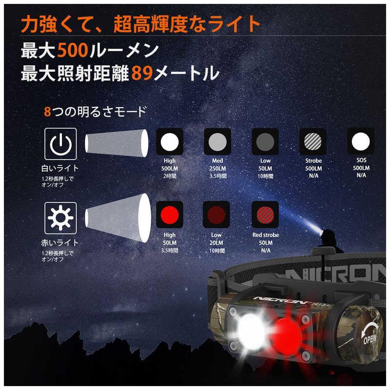 NICRON　camo ヘッドライト 500LM　H15＋_4