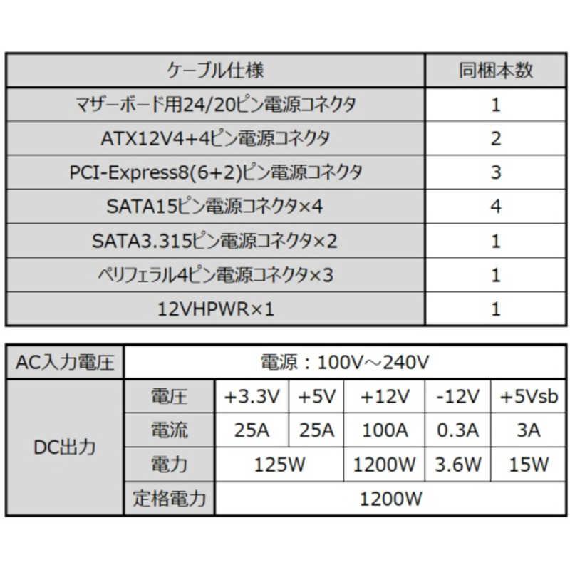 シーソニック　PC電源 VERTEX-PXシリーズ［1200W /ATX /Platinum］　VERTEX-PX-1200｜y-kojima｜07