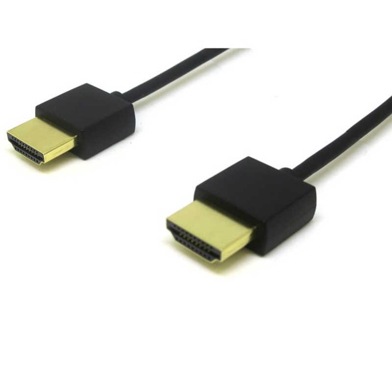 変換名人JAPAN 極細HDMIケーブル 300cm ブラック ［3m /HDMI⇔HDMI