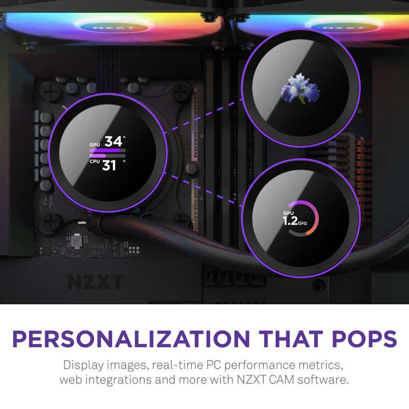 NZXT 水冷CPUクーラー KRAKEN280RGB ブラック [ 140mmRGBファン 