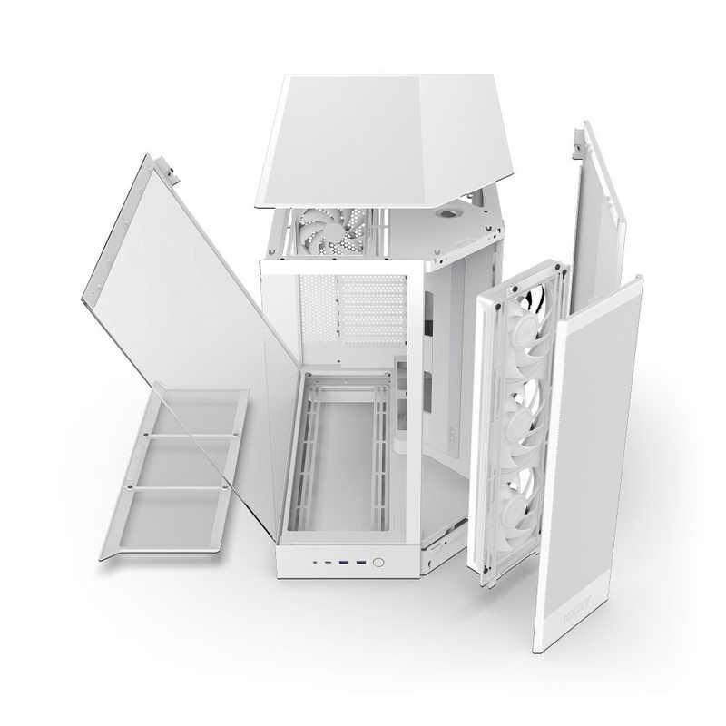 NZXT　PCケース [ATX / MicroATX / Mini-ITX] H9 FLOW RGB(2025) ホワイト　CM-H92FW-R1_6