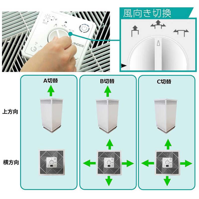 アンデス電気　空気清浄機 バイオミクロンスクエア ホワイト 適用畳数 12畳 PM2.5対応　BM-S611A(B)の画像