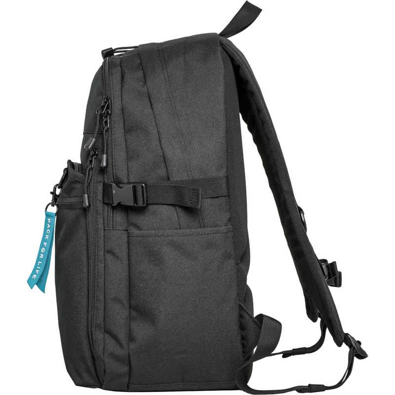 OUTDOOR　デイパック スクールリュック 通学 通勤 大容量 35L ダブルルーム 15.6インチ PC対応 タブレット収納 撥水 ブラック/ブラック　OD-11197-BKBKの画像