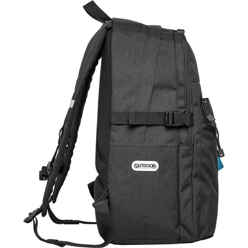 OUTDOOR　デイパック スクールリュック 通学 通勤 大容量 35L ダブルルーム 15.6インチ PC対応 タブレット収納 撥水 ブラック/ブラック　OD-11197-BKBKの画像