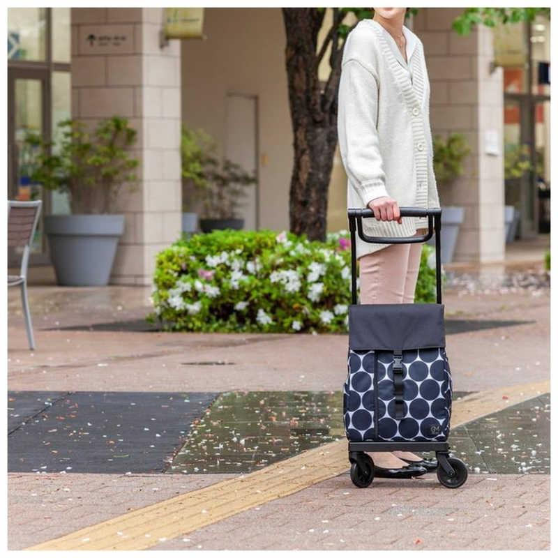 GRANMARIE 保冷温仕様ショッピングカート ドットブラック (ストッパー