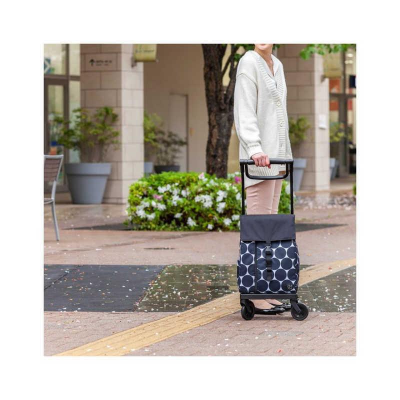 GRANMARIE　保冷温仕様ショッピングカート ドットブラック (ストッパー付き)　GM-124ST-DBKの画像