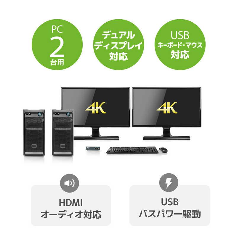 ラトックシステム デュアルディスプレイ対応 HDMIパソコン切替器 ［2