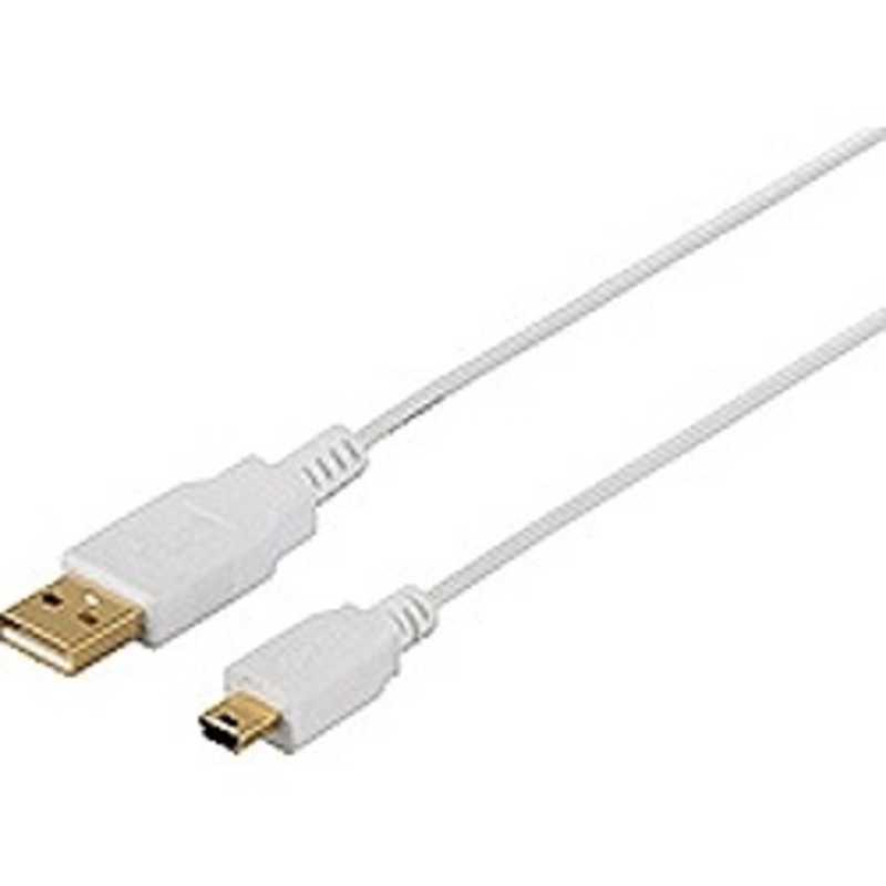 BUFFALO　1.0m USB2.0ケーブル 「A」⇔「miniB」　BSUAMNSM210WH｜y-kojima