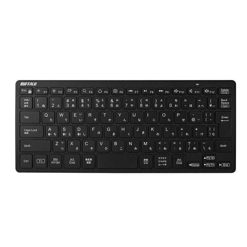 BUFFALO キーボード ［ワイヤレス /Bluetooth］ ブラック BSKBB340BK