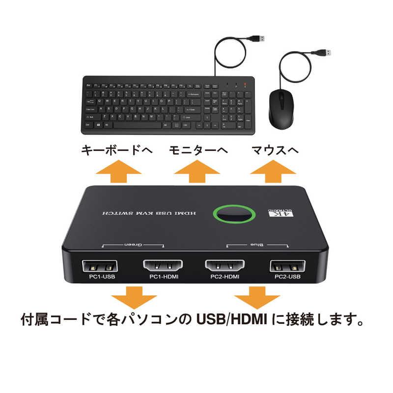 ✨即購入ok✨デュアルモニター HDMI KVM 切替器 4K@60Hz Amazon.co.jp: 4 ポートUSB HDMI デュアル モニター KVMスイッチ
