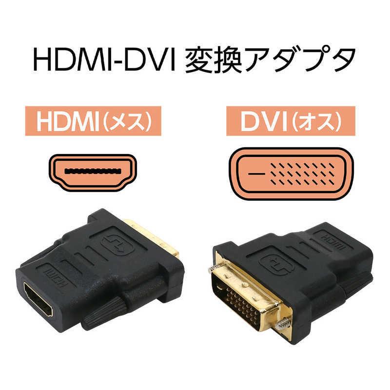 ナカバヤシ　映像変換アダプタ(HDMI メス → DVI-D オス 変換アダプタ)ブラック[HDMI⇔DVI]　VDAHD01BK｜y-kojima｜02