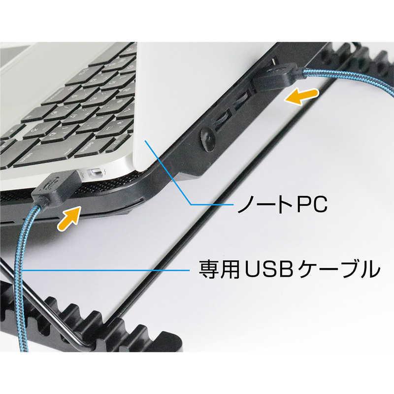 ミヨシ ナカバヤシ ノートパソコンクーラー スタンド [USB接続] 冷却