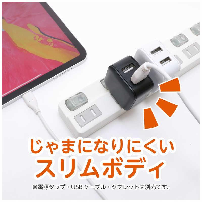 ナカバヤシ　国内・海外対応 USB-ACアダプタ(2個口・USB2ポート合計2.4A)薄型・コンパクトタイプ ブラック　MBP-US03BK｜y-kojima｜03