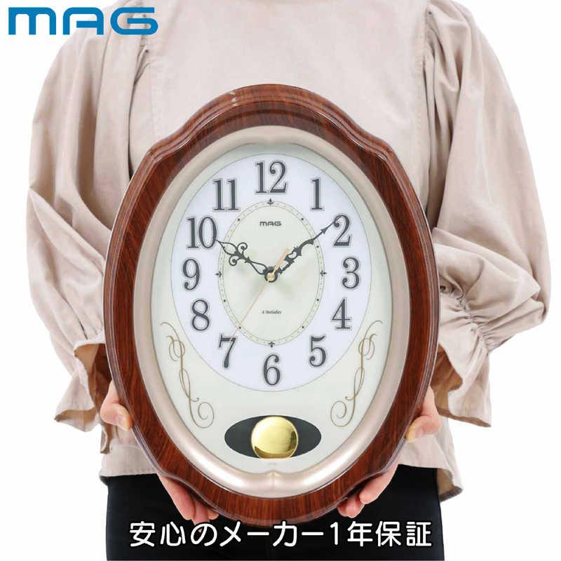 MAG 毎正時に流れる8曲メロディの振り子電波時計 我が家の演奏会