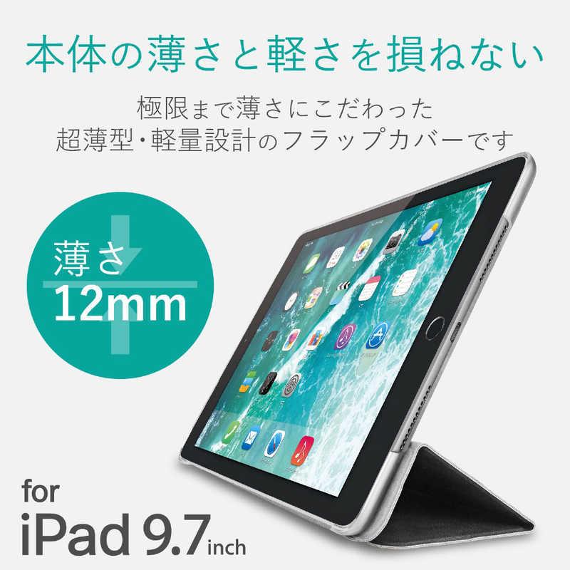 エレコム　ELECOM　9.7インチ iPad 2018年モデル用 フラップカバー 背面クリア スリープ対応　TB-A18RWVBK｜y-kojima｜02