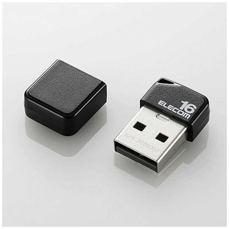 エレコム　ELECOM　USBメモリー[16GB/USB2.0/キャップ式]　MF-SU2B16GBK｜y-kojima