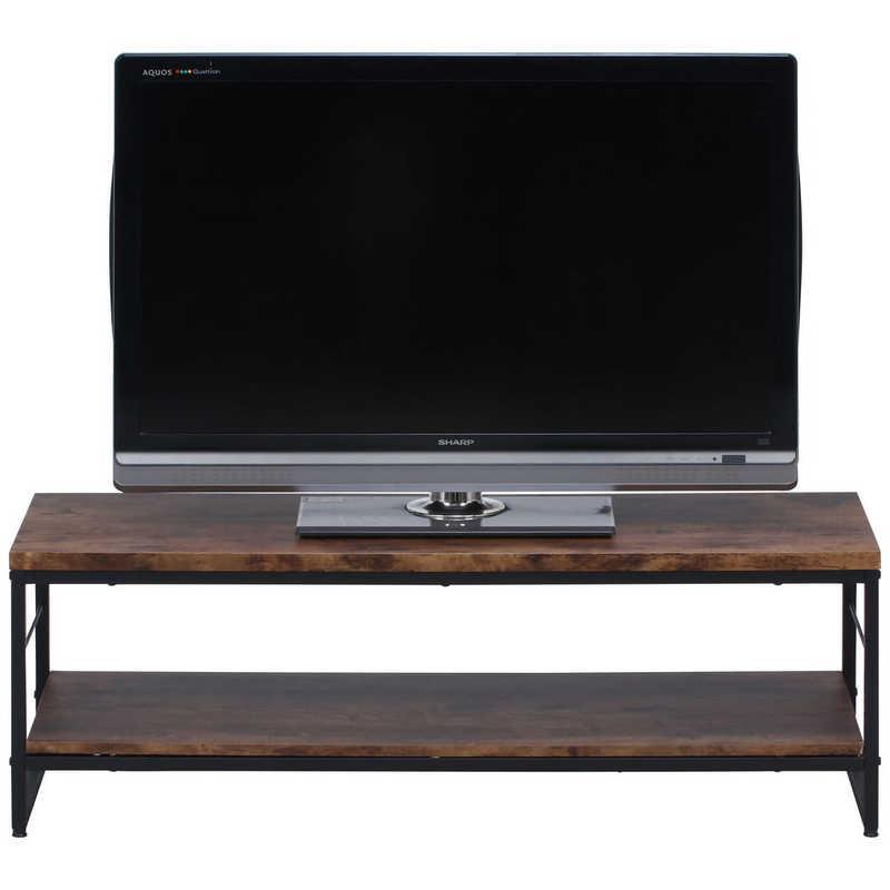 【サイズ:幅120cm】不二貿易 テレビ台 ローボード 幅120cm ライトブラ 不二貿易（Fuji Boeki） テレビ台 幅120cm 壁面収納 ラック付 シンプル