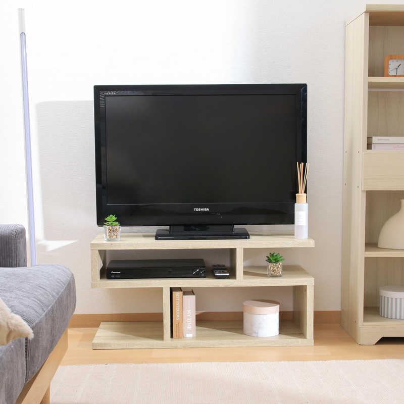 不二貿易 S字型TV台 80幅 オーク 51488 : コジマYahoo!店 - 通販