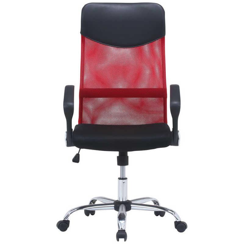 にの 不二貿易 メッシュハイバックチェアー HF-98RD レッド 90879 : コジマ