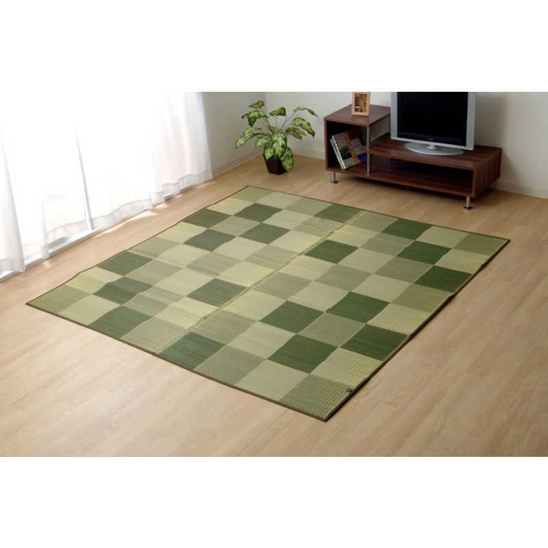 イケヒコ　い草ラグカーペット 『ブロック2』 グリーン イケヒコ い草ラグカーペット 『ブロック2』 グリーン : コジマYahoo