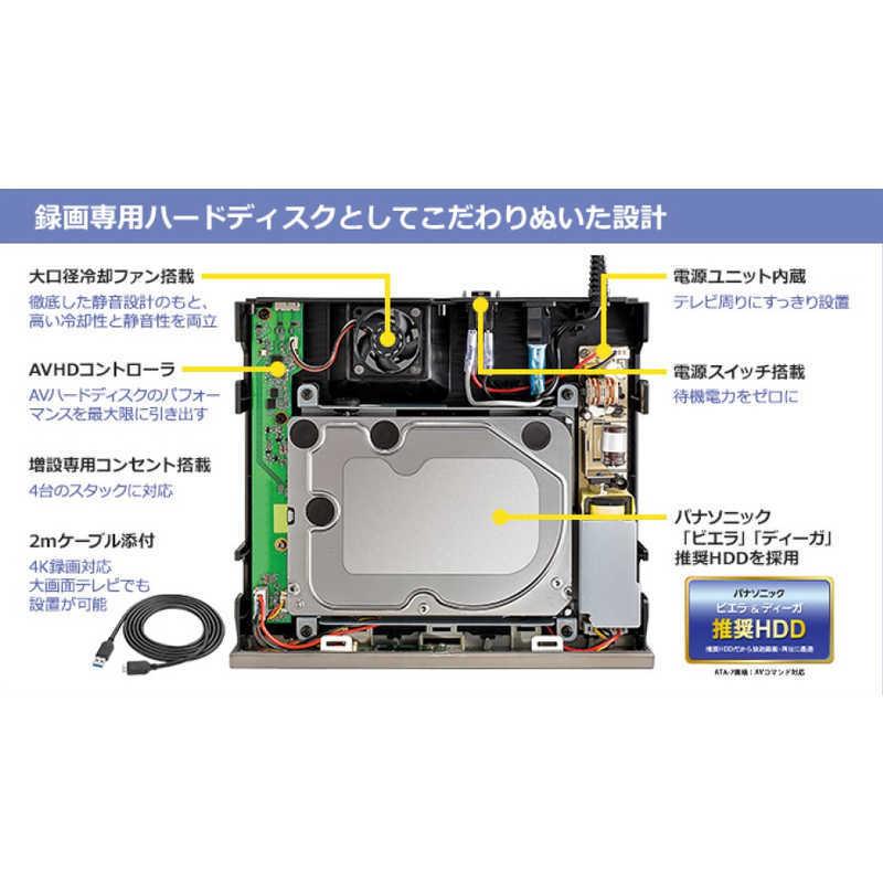 IOデータ テレビ録画用 外付けHDD(電源ユニット内蔵 冷却ファン搭載