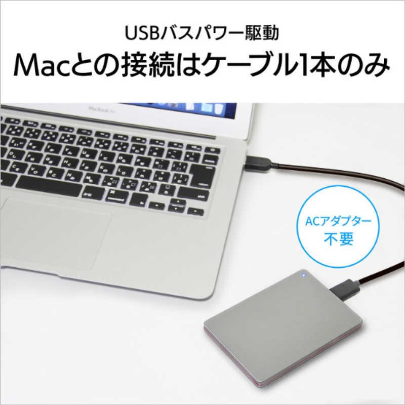 IOデータ　外付けHDD USB-A&USB-C接続 「カクうす アルミボディ」 ブラック [2TB /ポータブル型]　HDPX-UTSC2Kの画像