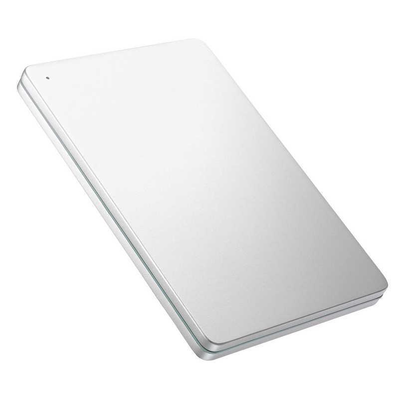 IOデータ　外付けHDD USB-A&USB-C接続 「カクうす アルミボディ」 シルバー [1TB /ポータブル型]　HDPX-UTSC1Sの画像