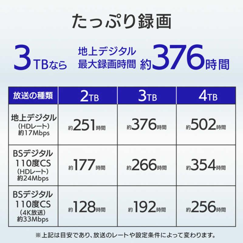 IOデータ　外付けHDD USB-A接続 家電録画対応 「24時間連続録画対応」 ブラック [3TB /据え置き型]　HDD-AUT3｜y-kojima｜10