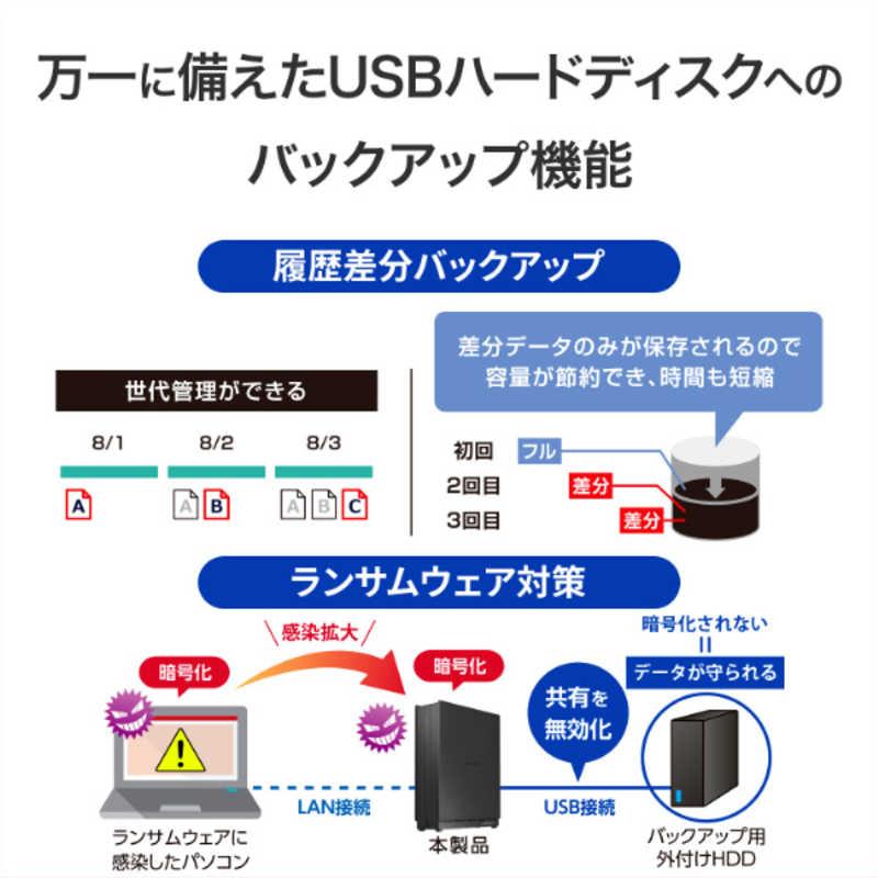 IOデータ 1ドライブ ネットワークHDD 4TB ［据え置き型］ ブラック HDL1-LA04の画像