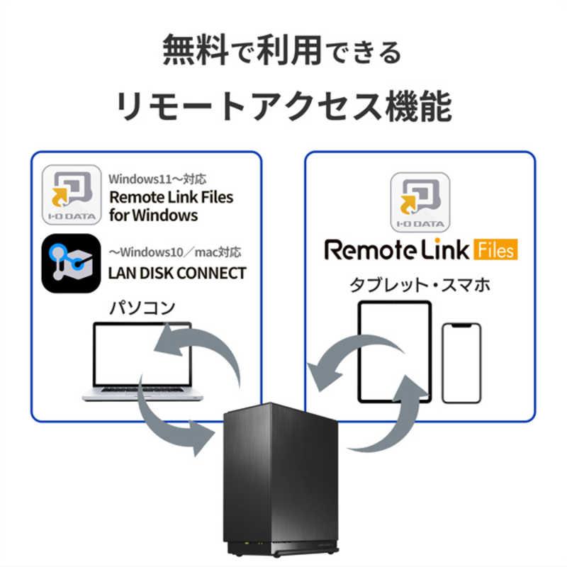 IOデータ 法人向け2ドライブNAS(ネットワークHDD)3年保証 4TB ブラック