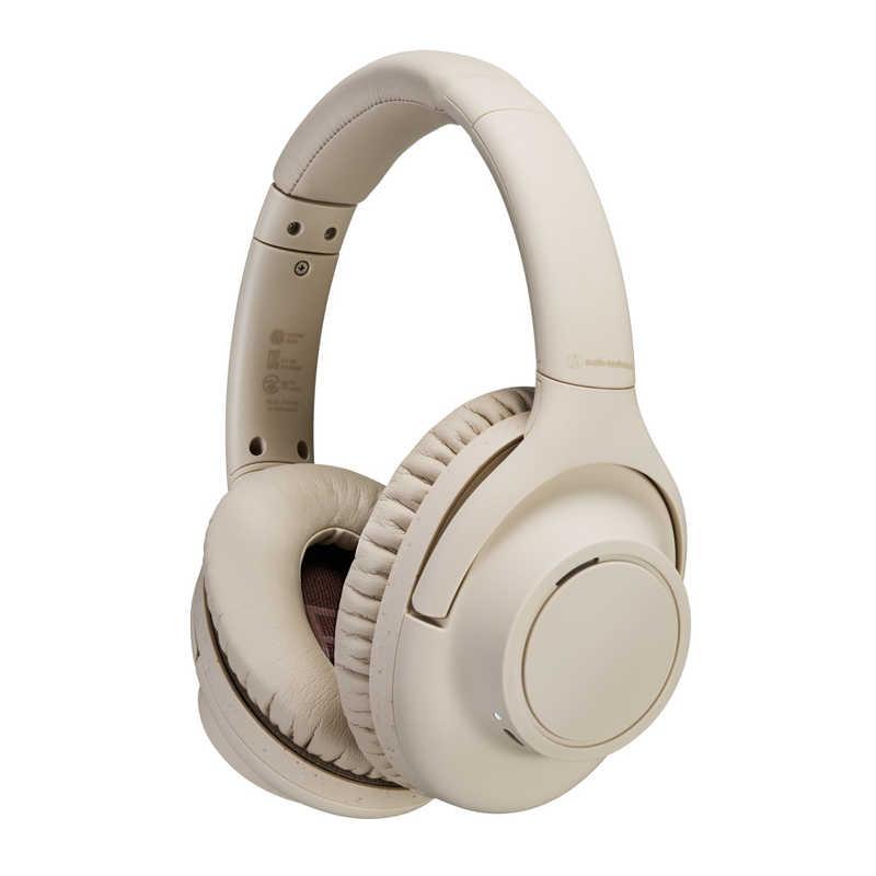 オーディオテクニカ（audio-technica） ワイヤレスヘッドホン ベージュ