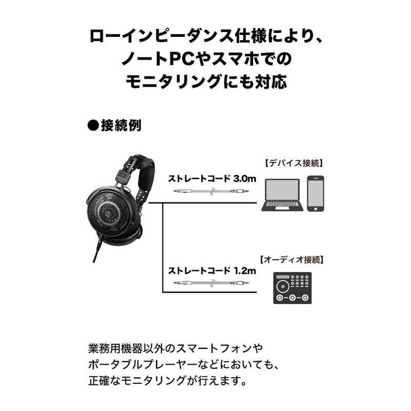 オーディオテクニカ プロフェッショナルオープンバックリファレンスヘッドホン ［φ3.5mm ミニプラグ］ ATH-R50xの画像