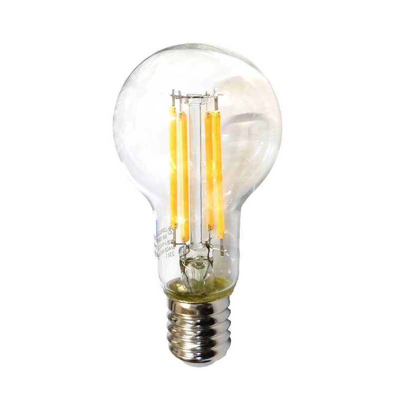 東京メタル 50W相当 LEDフィラメント型電球 クリアガラス (電球色