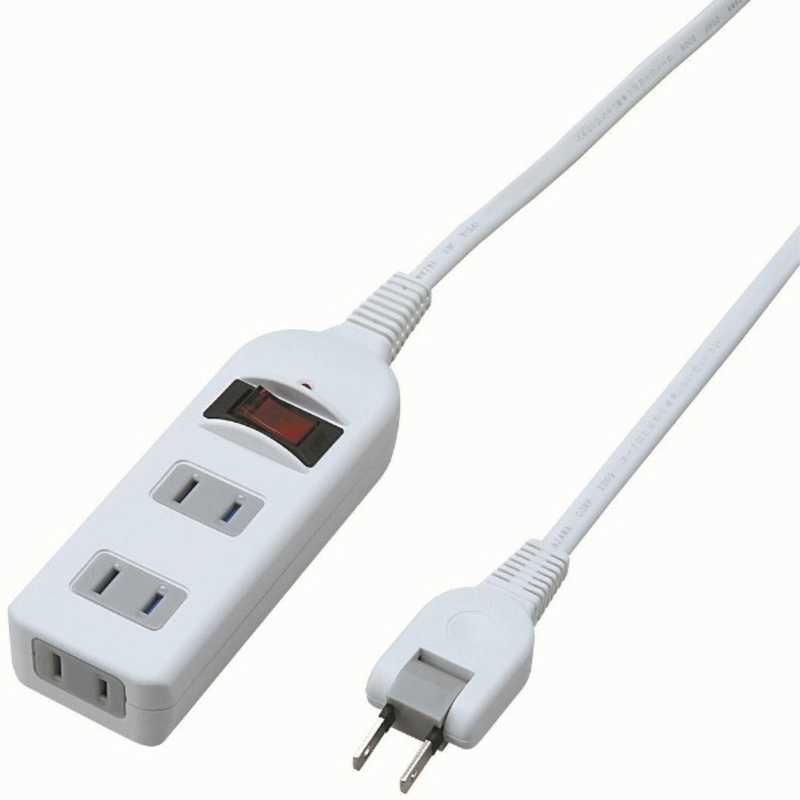 ヤザワ 電源タップ ノイズフィルター集中SW付 (2ピン式・3個口・2m