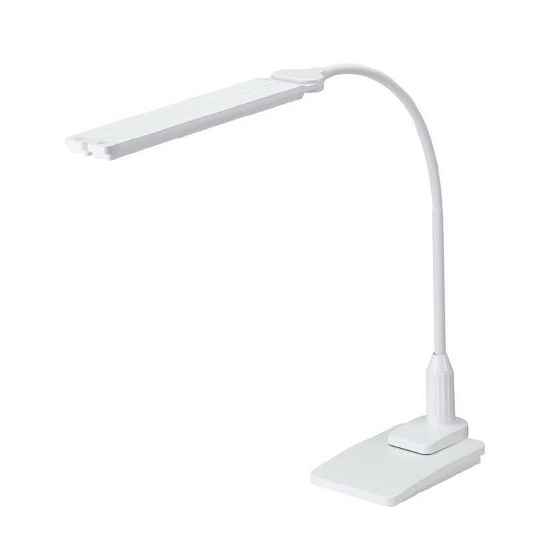 ヤザワ LED2灯クランプスタンドライト調光機能付き ホワイト ［LED