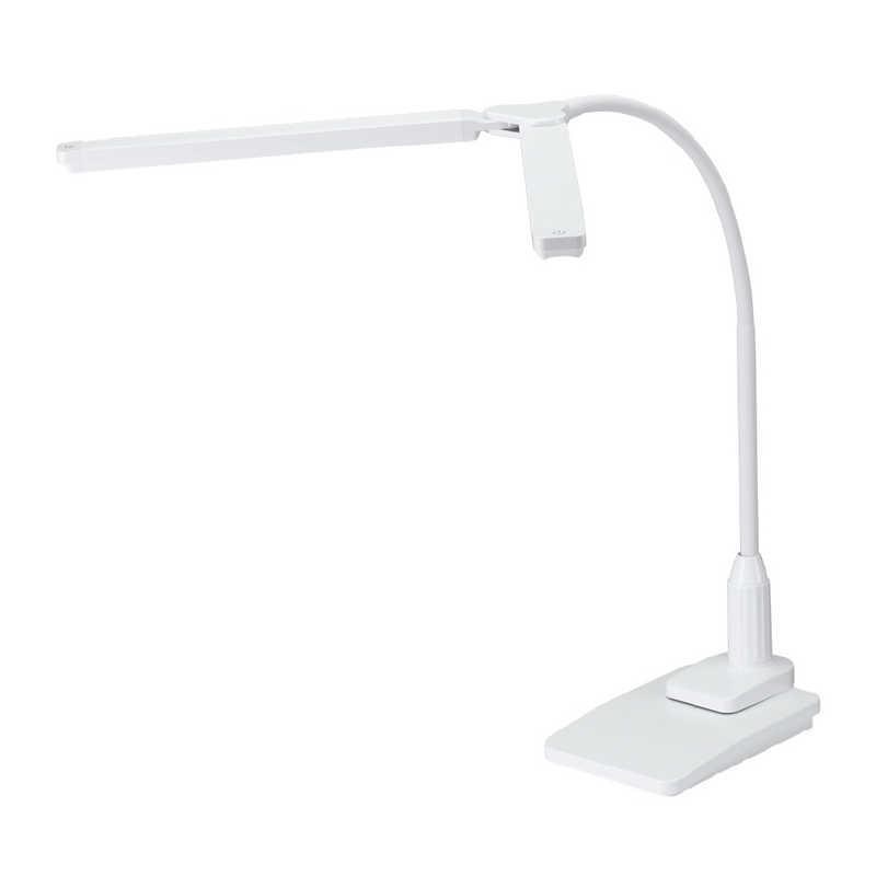 ヤザワ LED2灯クランプスタンドライト調光機能付き ホワイト ［LED