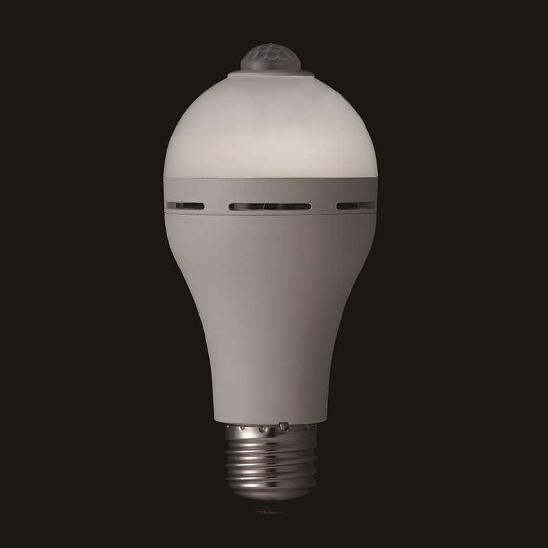 ヤザワ バッテリー内蔵センサー電球60W相当電球色 停電時でも非常点灯