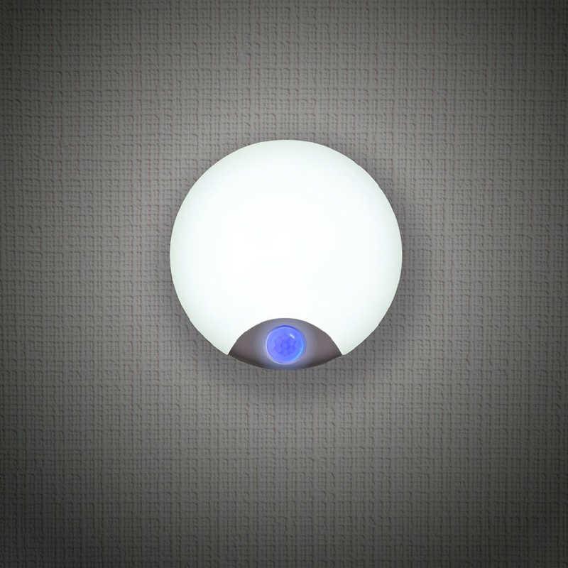 ヤザワ 丸型面発光センサーライト USB充電(Type-C)背面マグネット付き
