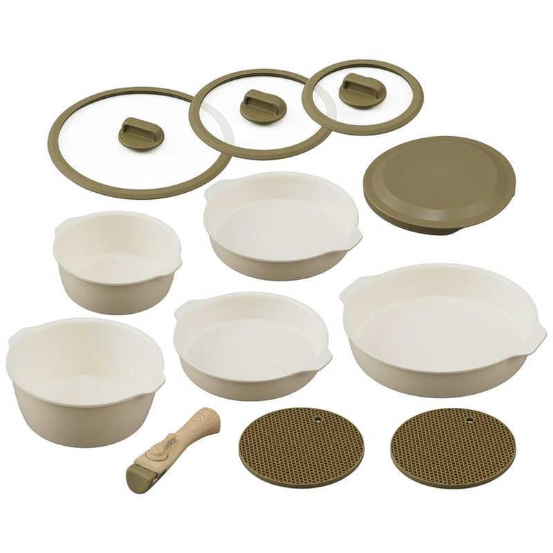 アイリスオーヤマ　お皿になるフライパン 12点セット アイリスオーヤマ IRIS OHYAMA お皿になるフライパン12点セット DPAN