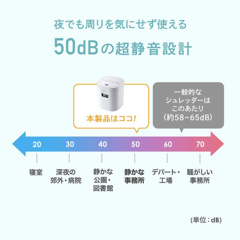 サンワサプライ　静音シュレッダー(マイクロカット)　PSD-MC001W