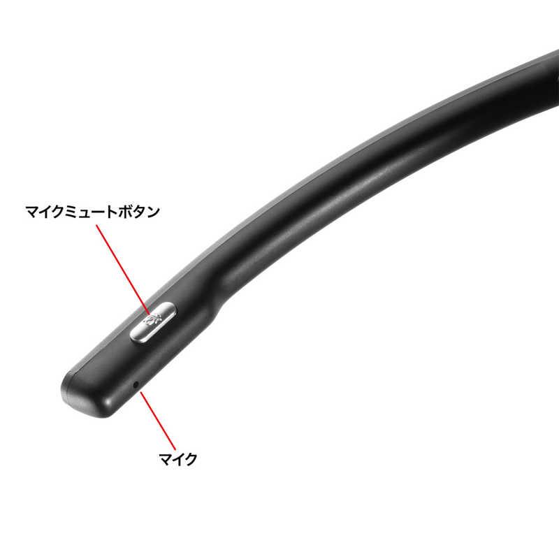 サンワサプライ Bluetoothステレオヘッドセット(クレードル付き・デュアルマイク) MM-BTSH70BKの画像