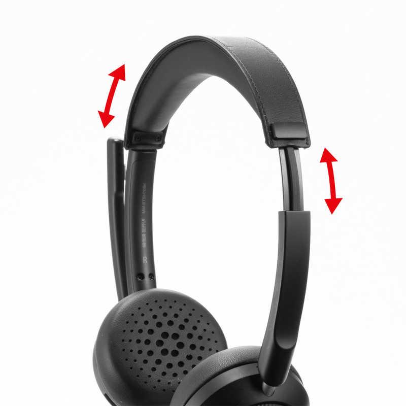 サンワサプライ Bluetoothステレオヘッドセット(クレードル付き・デュアルマイク) MM-BTSH70BKの画像