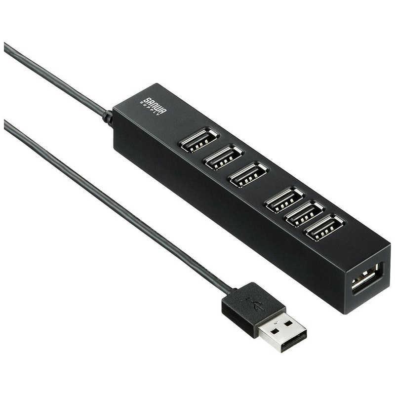 サンワサプライ バーゲンセール USB2.0ハブ 7ポート ブラック ブランド品 USB-2H701BK