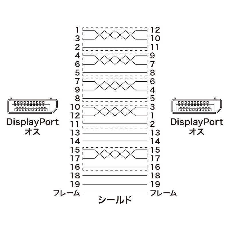 サンワサプライ　DisplayPortケーブル ブラック [5m]　KC-DP1450