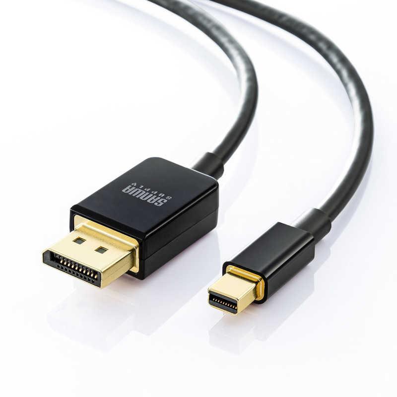 サンワサプライ　１ｍ［ＤｉｓｐｌａｙＰｏｒｔ　⇔　Ｍｉｎｉ　ＤｉｓｐｌａｙＰｏｒｔ］　変換ケーブル　ブラック　KC-DPM14010｜y-kojima｜02