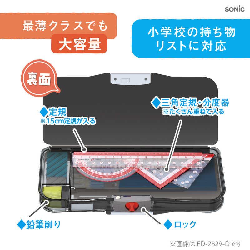ソニック 鉛筆削り 手動 えんぴつチェックα両面筆入 ロック付 うかサポ