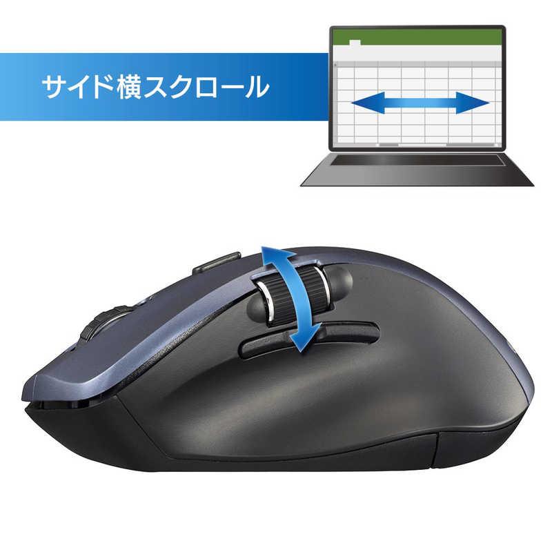 オーム電機　静音ワイヤレスマウス Mサイズ PCGEAR グレー［BlueLED /無線(ワイヤレス) /7ボタン /Bluetooth・USB］　PC-SMBWM10H｜y-kojima｜02